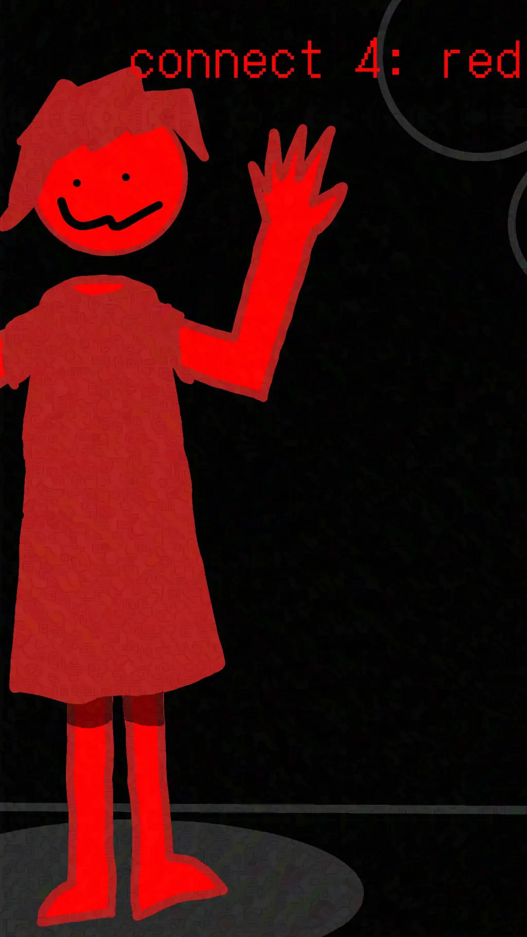 ai character: Red background