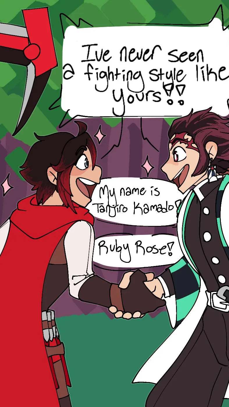 ai character: Kny x Rwby  background