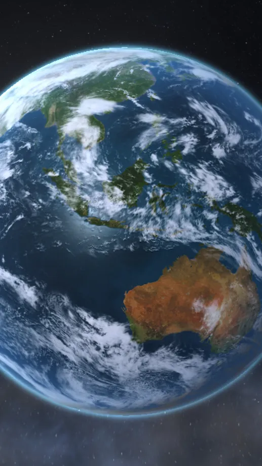 ai character: Earth planet background