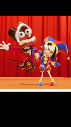 ai character: Caine and Pomni  background