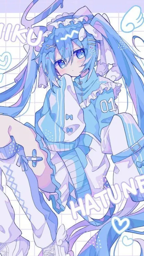 ai character: Hatsune miku💙 background