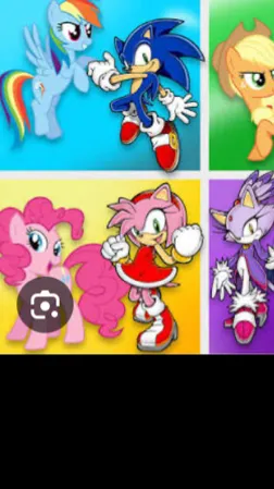 ai character: Mlp x sonic background