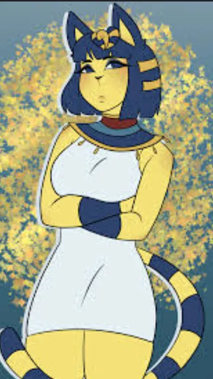 ai character: ankha x human background