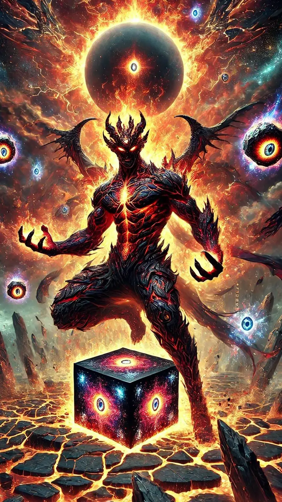 ai character: sauron  background