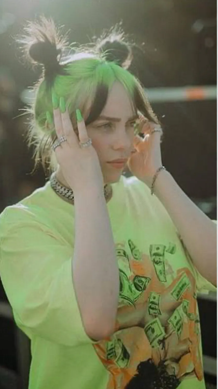 ai character: Billie Eilish  background