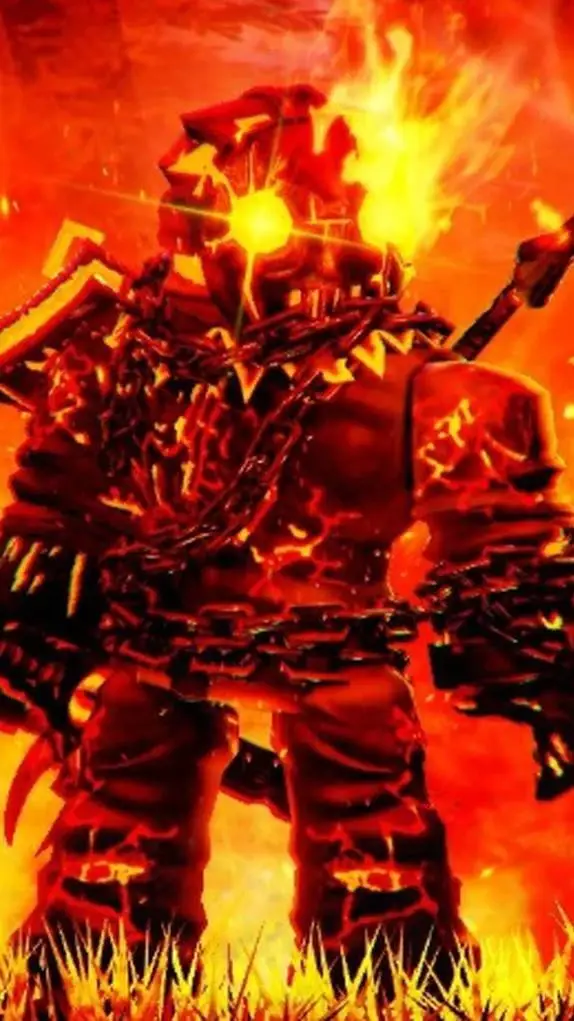 ai character: FIRE JASON background