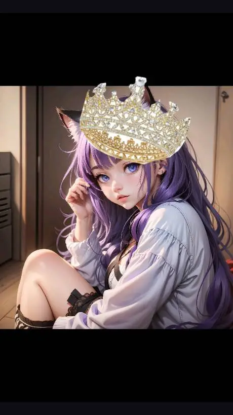 ai character: Queen of crystal background