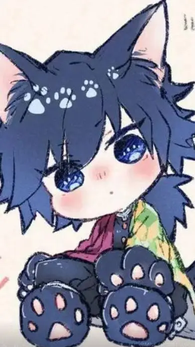 ai character: cat giyu background