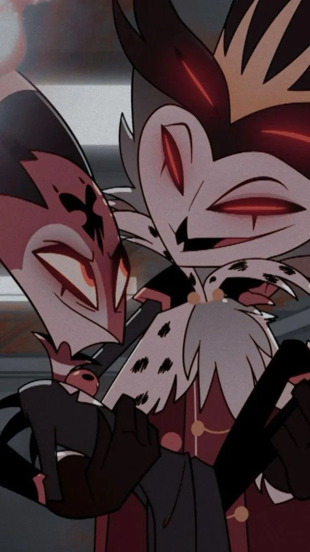 ai character: Blitzø x stolas  background