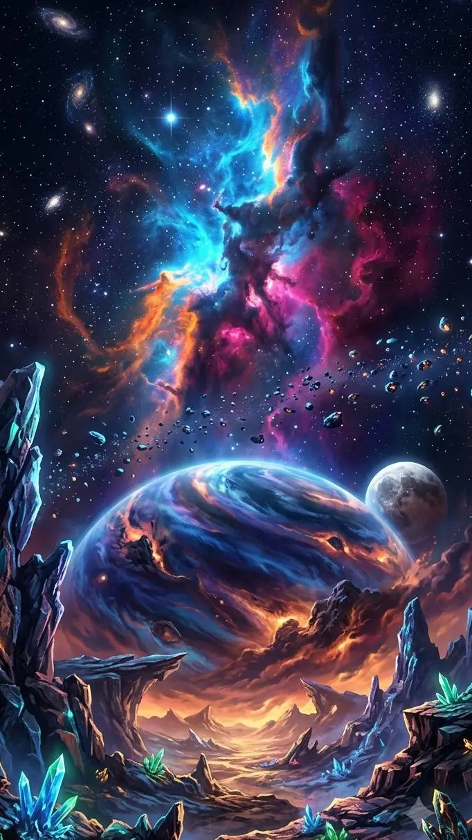 ai character: Pirate Galaxy background