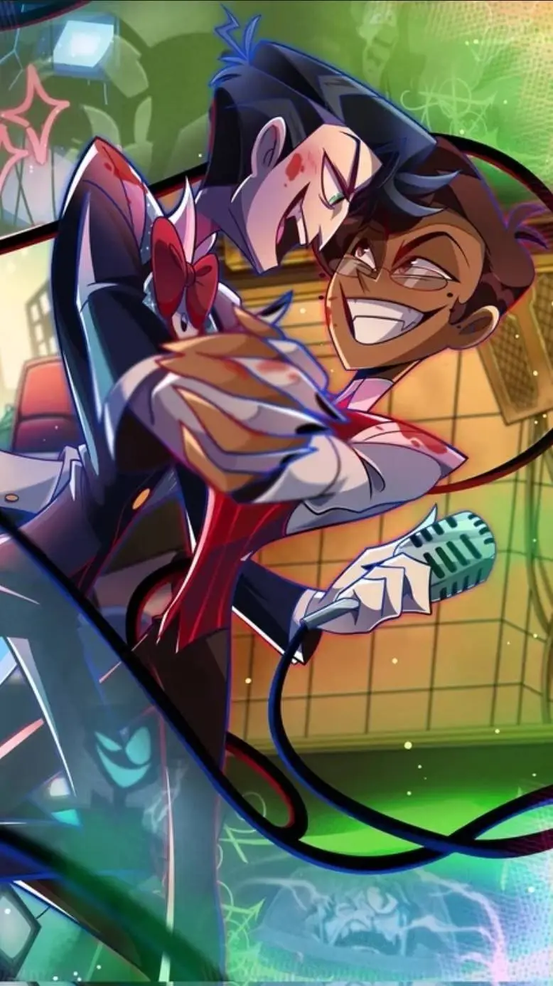 ai character: radiostaic background