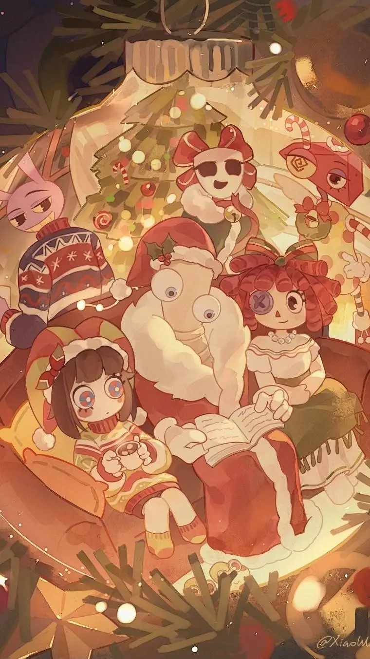 ai character: tadc christmas  background