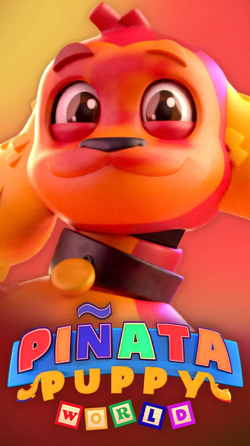 ai character: PIÑATA PUPPY background