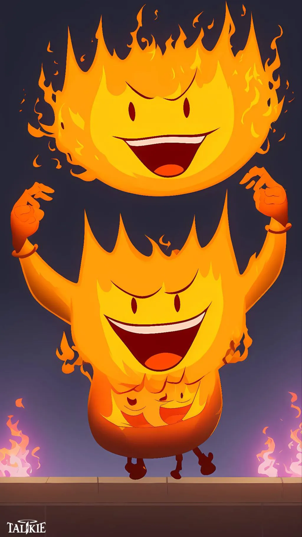 ai character: Firey background