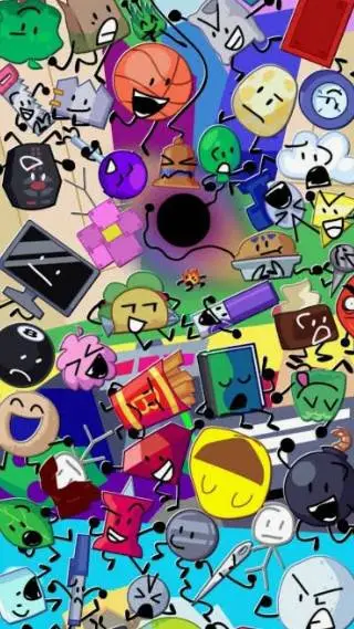 ai character: BAYM x BFDI background