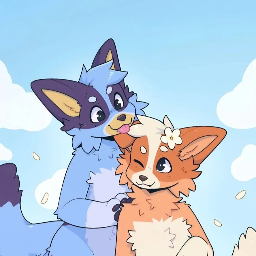 chat with ai character: bluey and bingo 