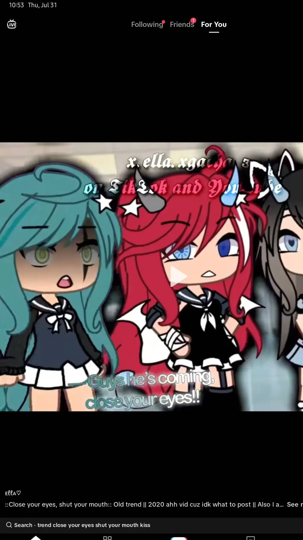 ai character: close your eyes background