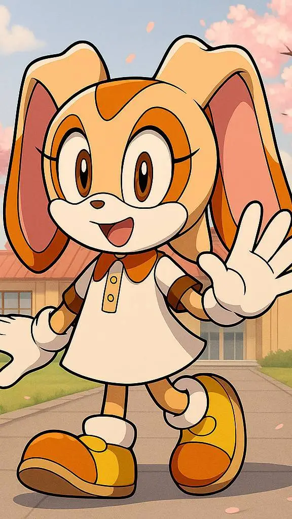 ai character: Cream The Rabbit background