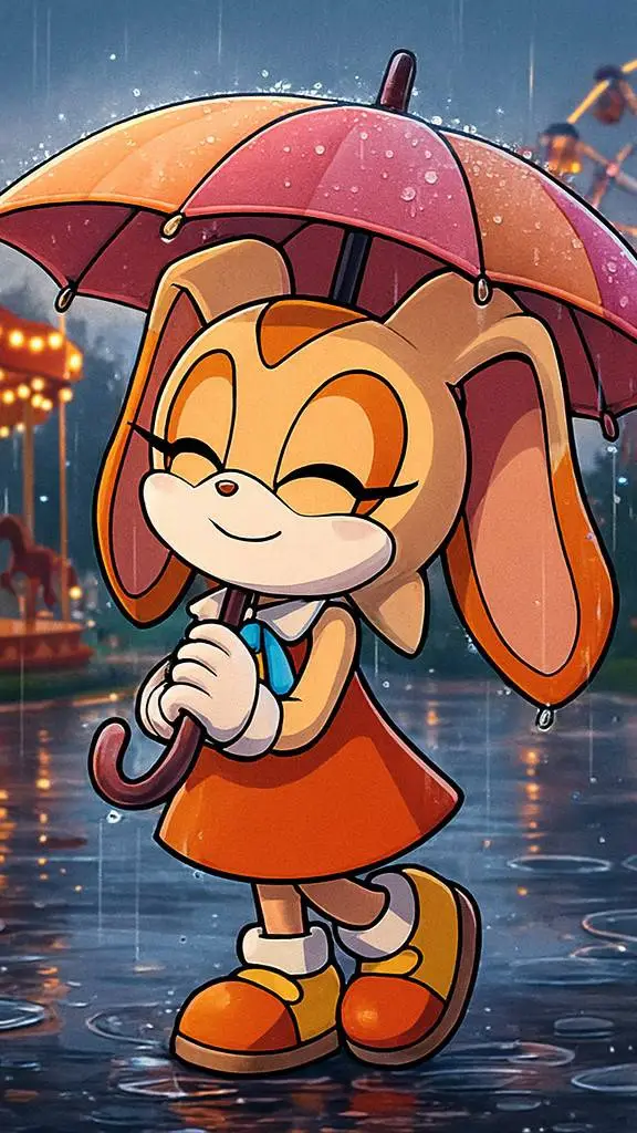 ai character: Cream The Rabbit background