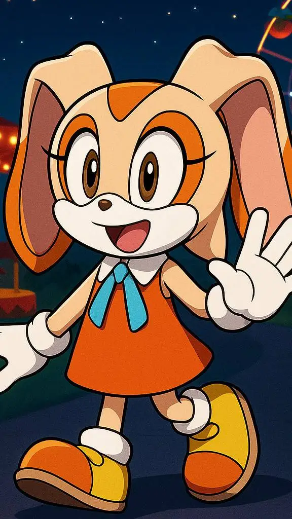 ai character: Cream The Rabbit background