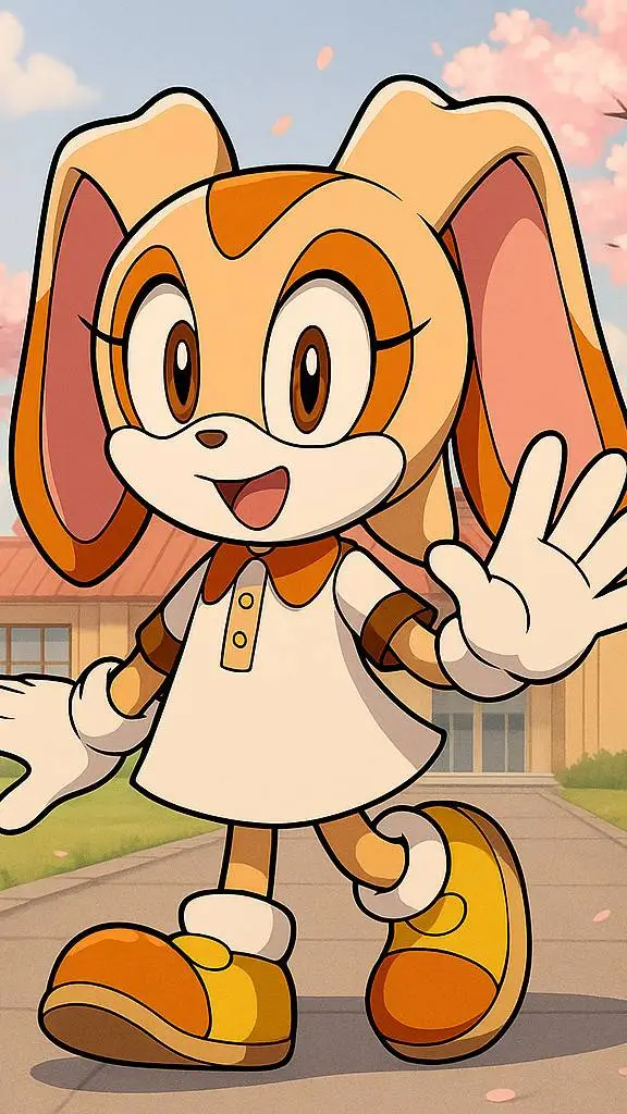 ai character: Cream The Rabbit background
