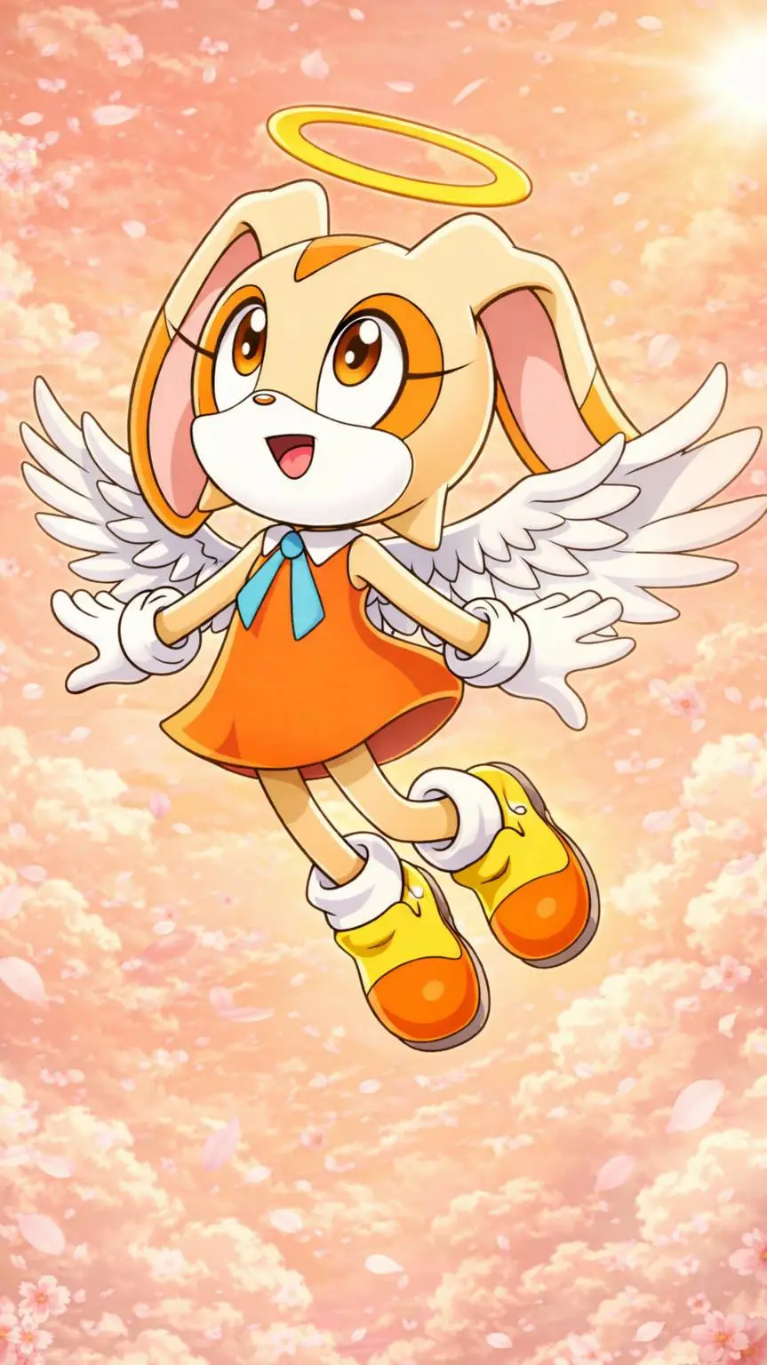 ai character: Angel Cream background