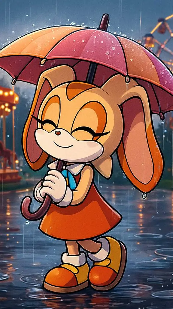 ai character: Cream The Rabbit background