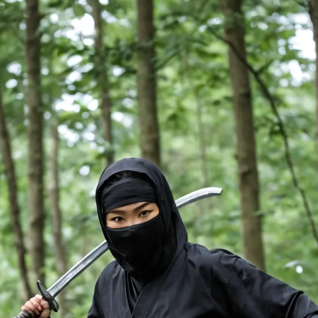 chat with ai character: Ninja Frau 