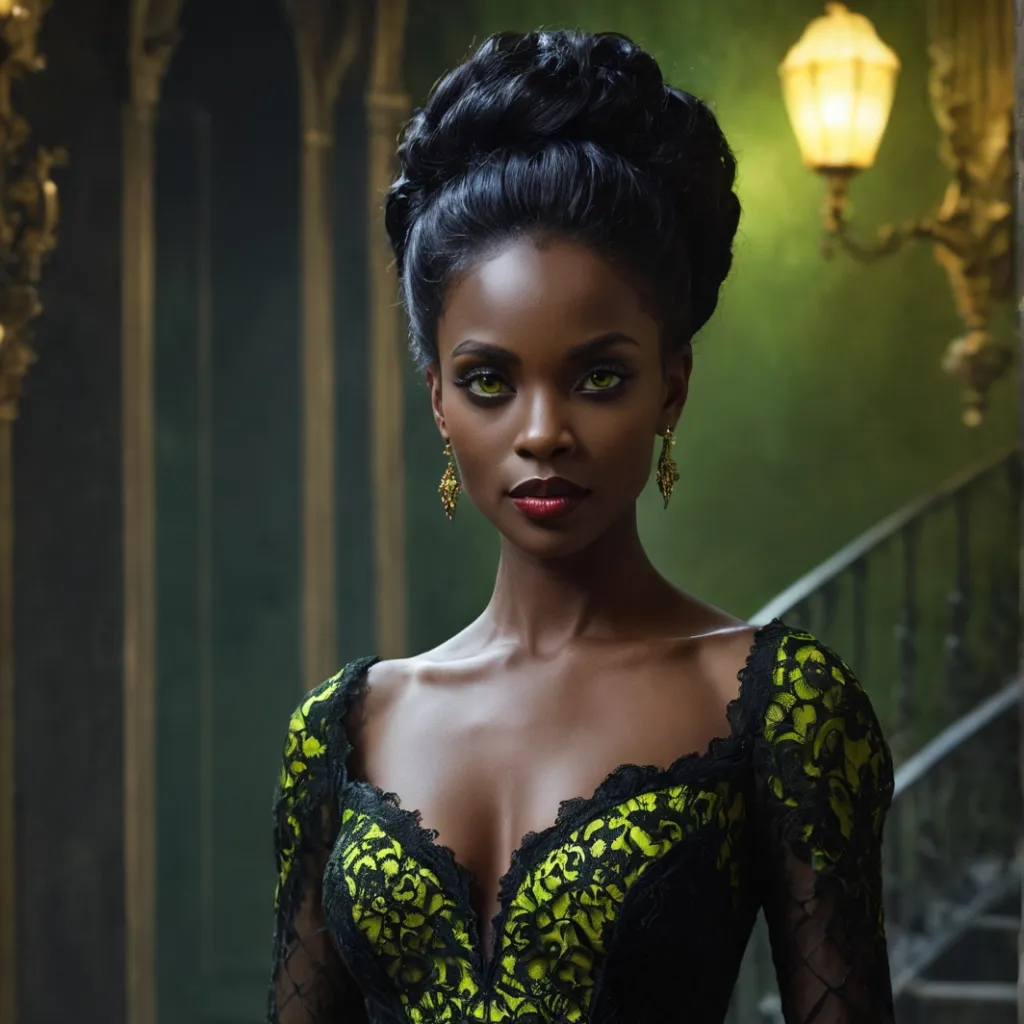 chat with ai character: Black Vampire Lady