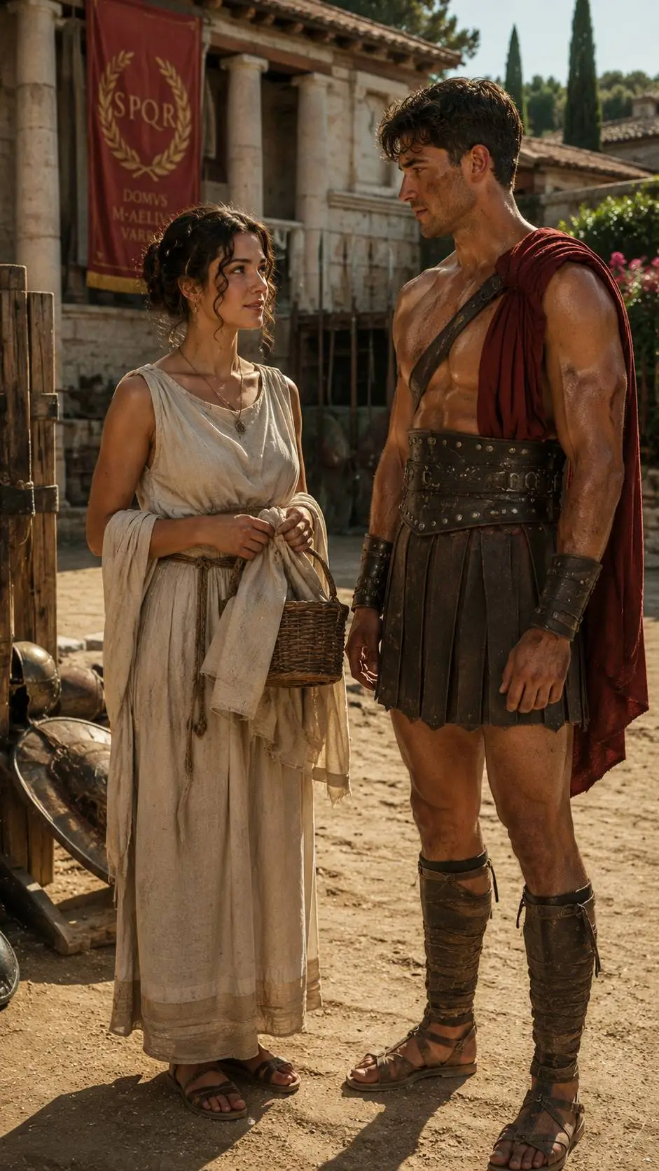ai character: Gladiator Love  background