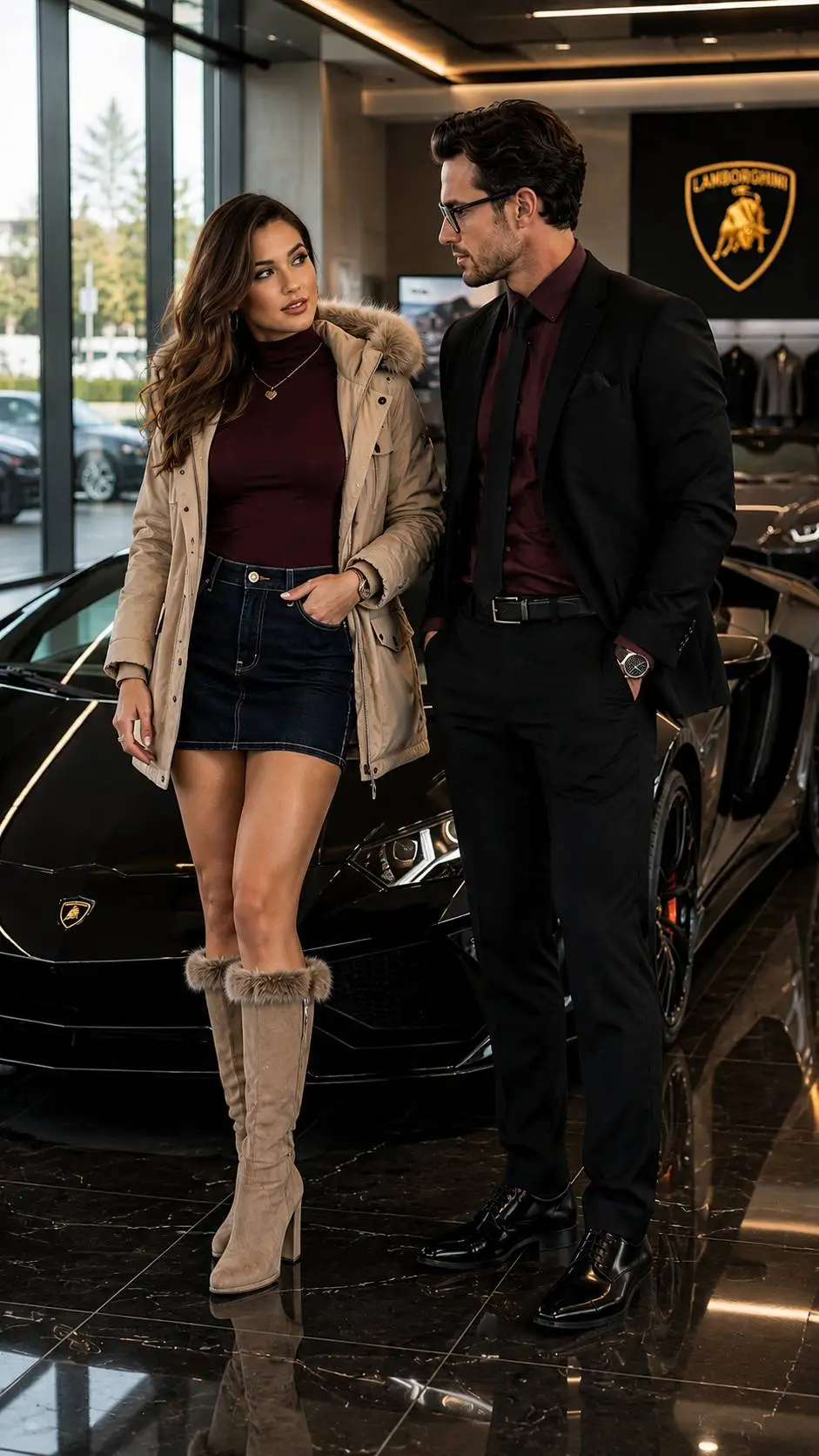 ai character: Geburtstags Lambo background