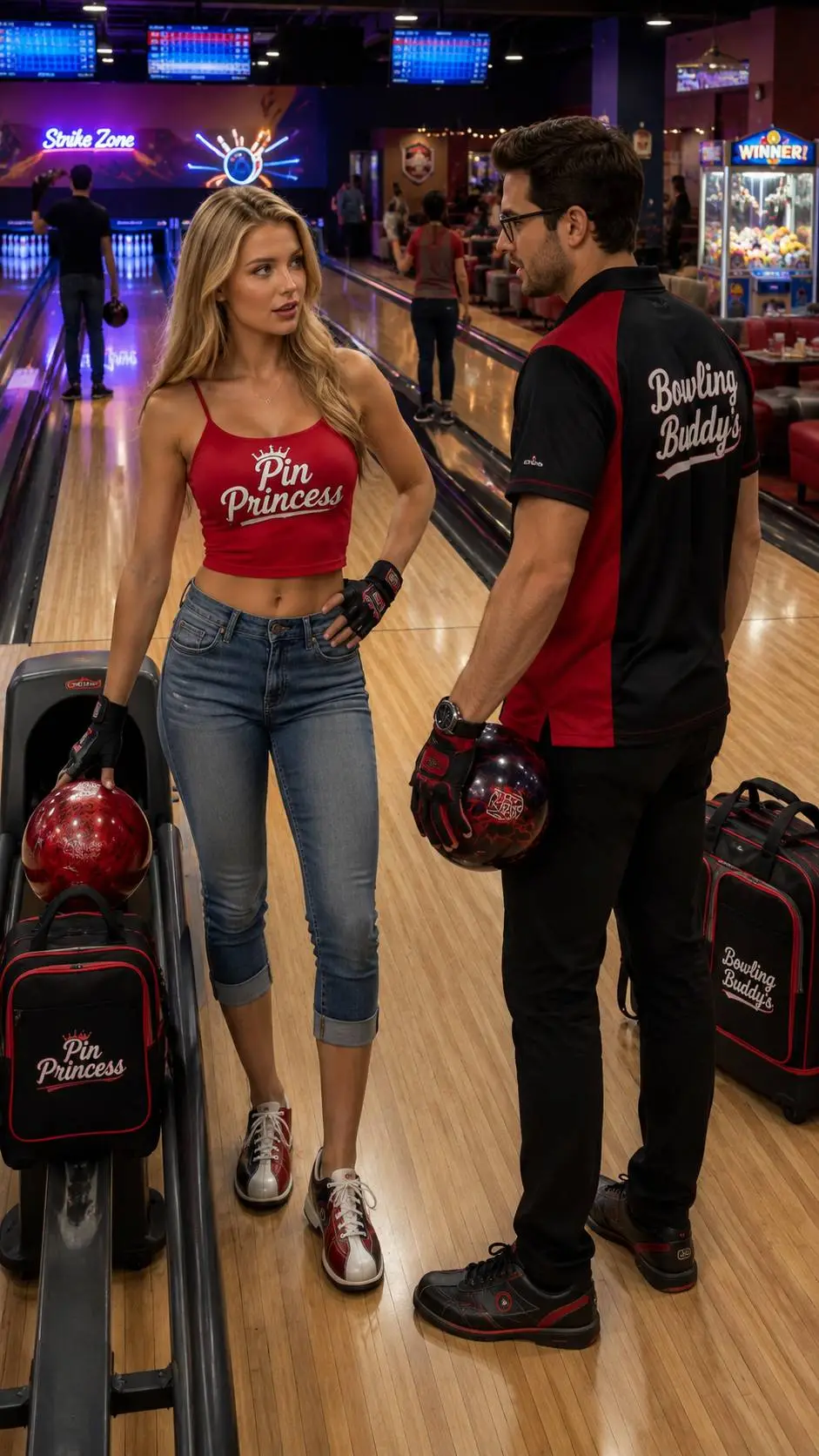 ai character: Bowling Flirt  background