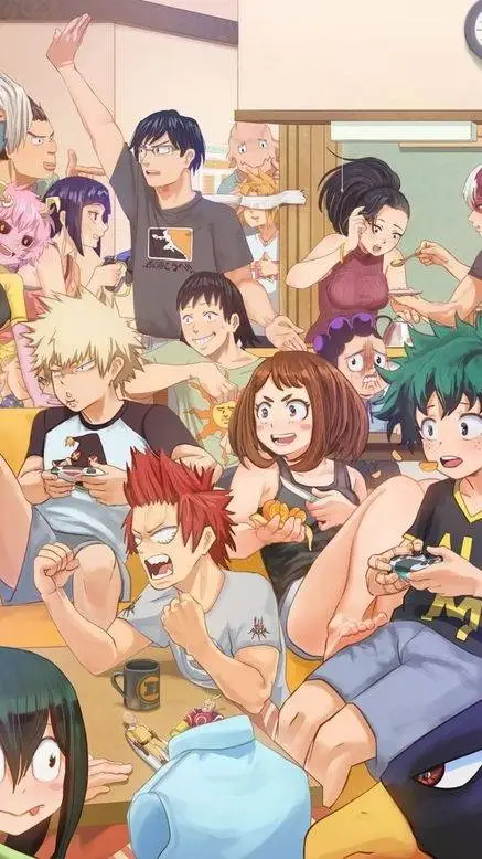 ai character: MHA pijamada  background