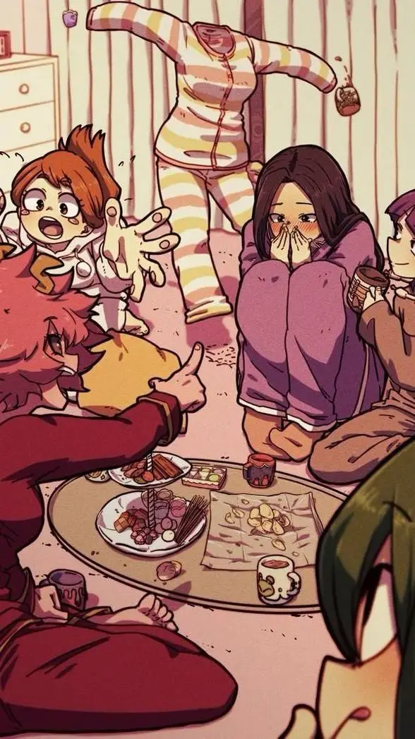 ai character: MHA pijama chicas. background
