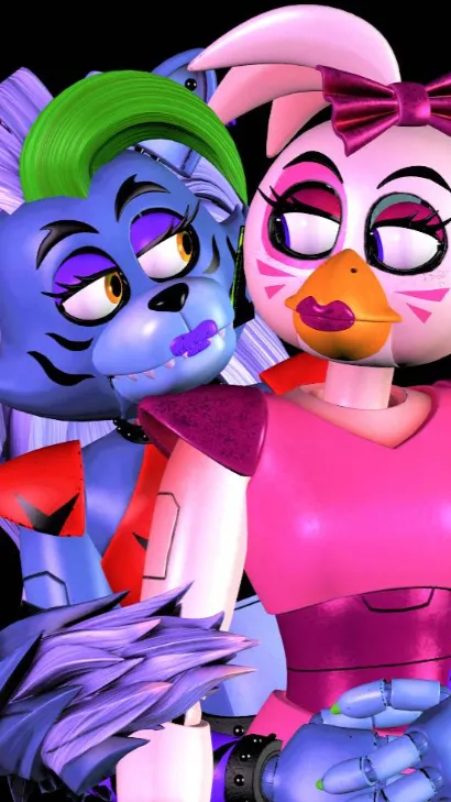 ai character: Roxanne and Chica  background
