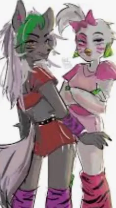 ai character: Roxanne x Chica  background