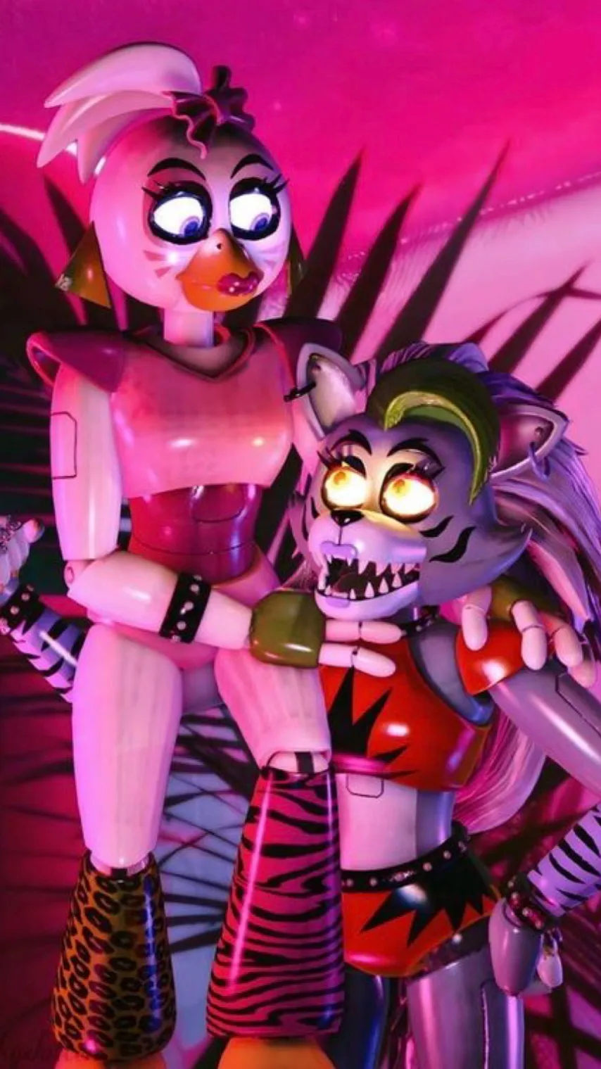 ai character: Roxanne and Chica background