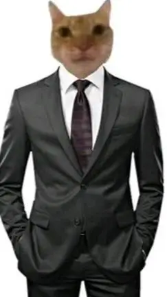 ai character: business cat background