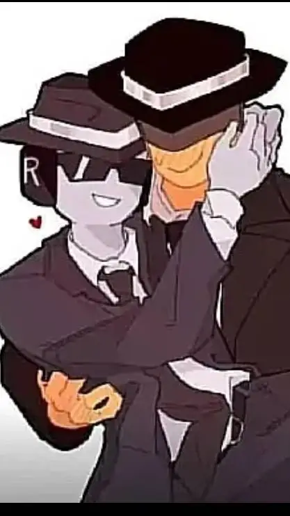 ai character: Double fedora XD background