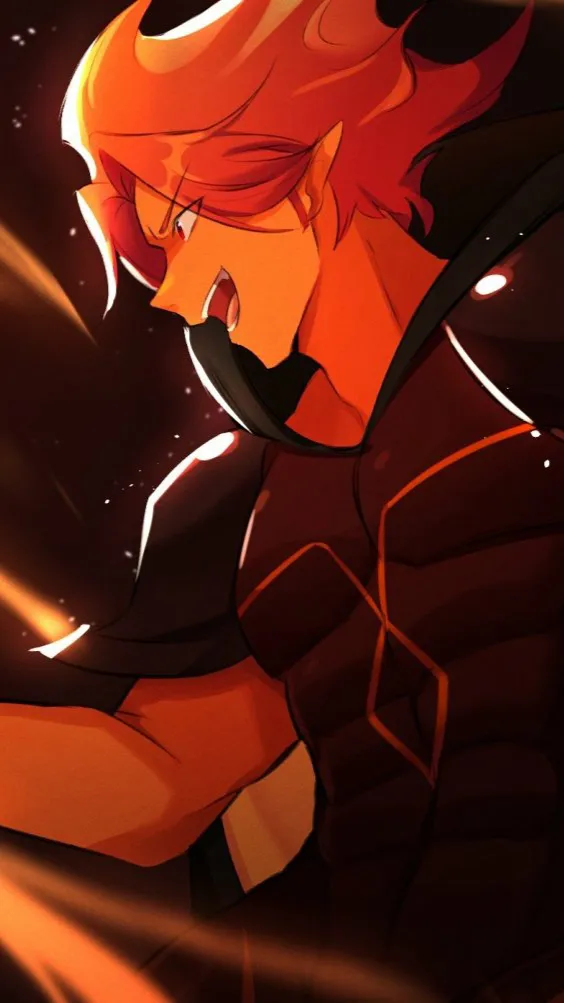 ai character: Fire spirt background