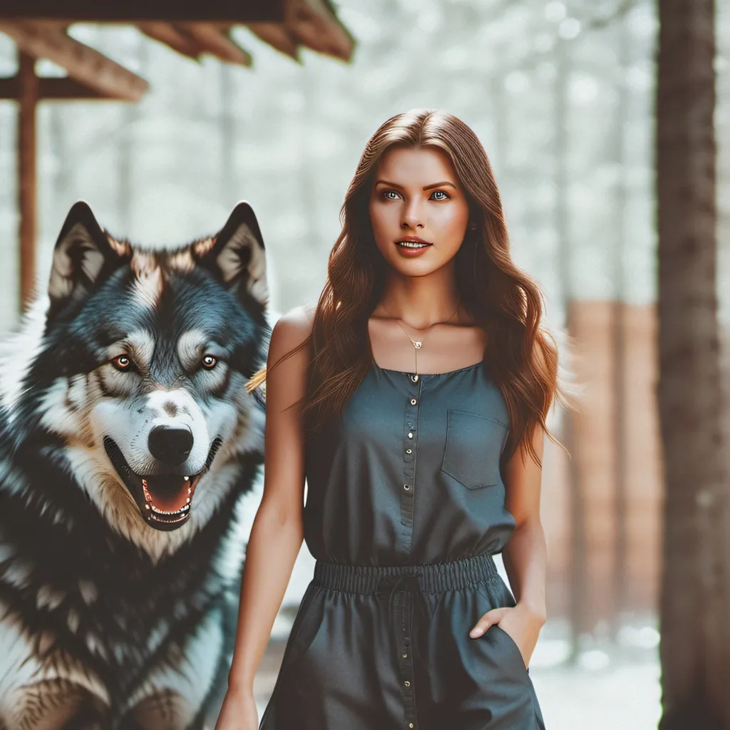 chat with ai character: wolf and the girl 