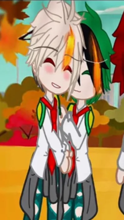 ai character: Mha soulmate color background