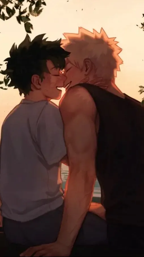 ai character: Mha beach trip background