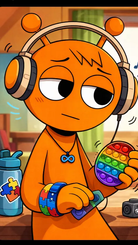 ai character: Autistic oren  background