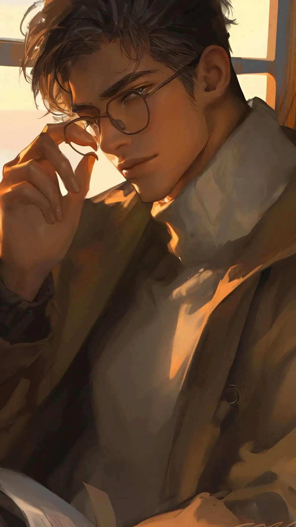 ai character: Edison Holden  background