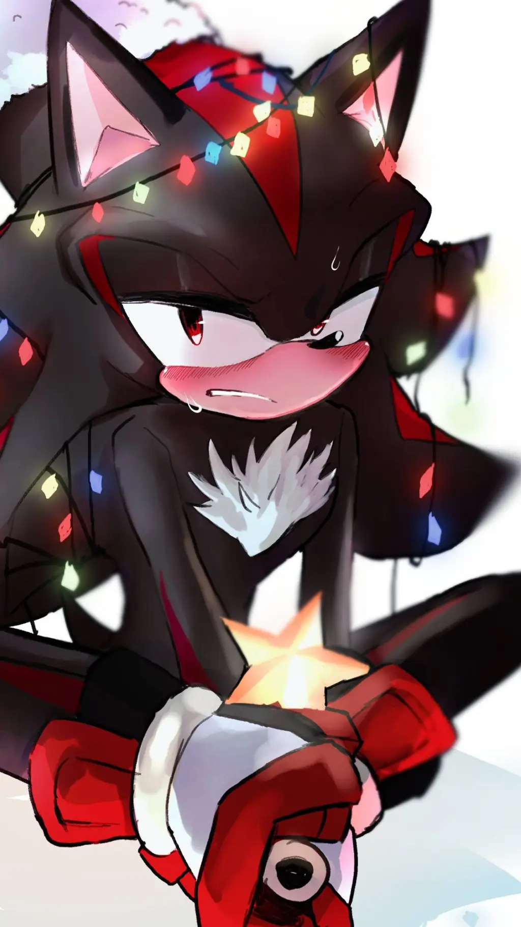ai character: Shadow ♥️🖤 background