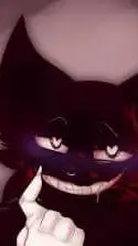 ai character: Cartoon cat🖤🐈 background