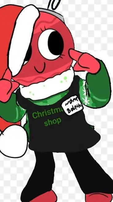 ai character: christmas shop bob background
