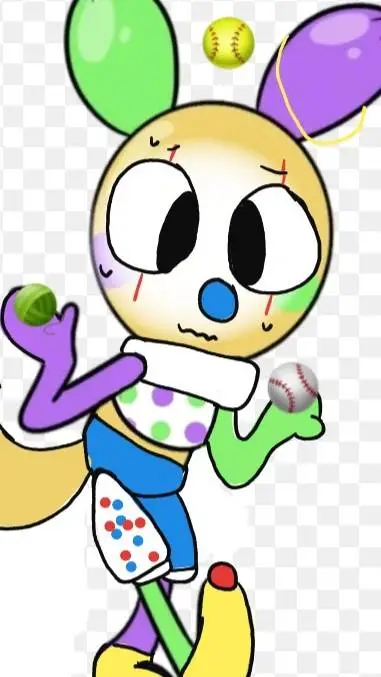 ai character: circus clown looey background