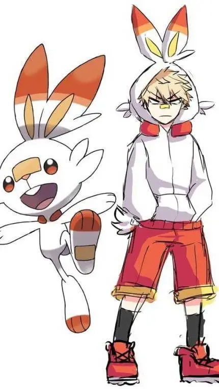 ai character: Mha X Pokemon background